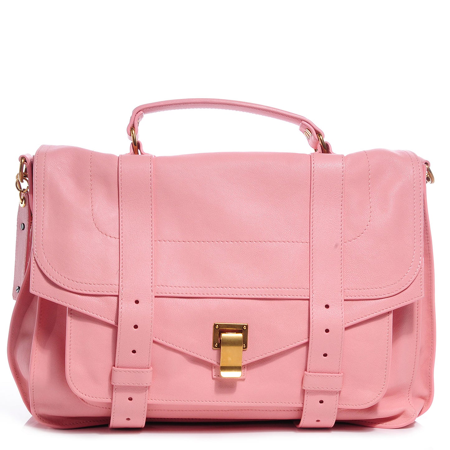 Lambskin PS1 Large Satchel Piglet Pink