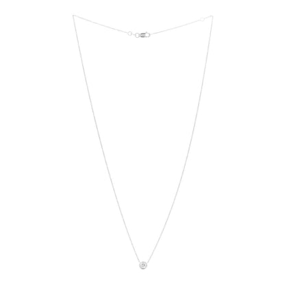 Roberto Coin 18K White Gold Diamond .23ct Diamonds by the Inch Pendant Necklace 3 of 7