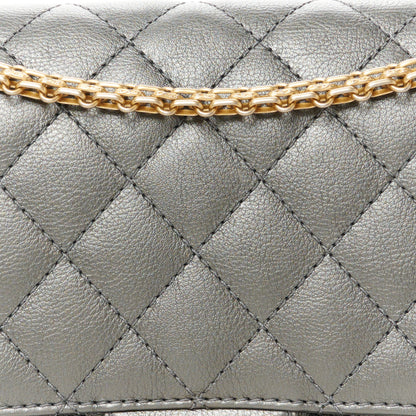 Chanel Metallic Calfskin Quilted 2.55 Reissue 226 Flap Charcoal 9 of 12