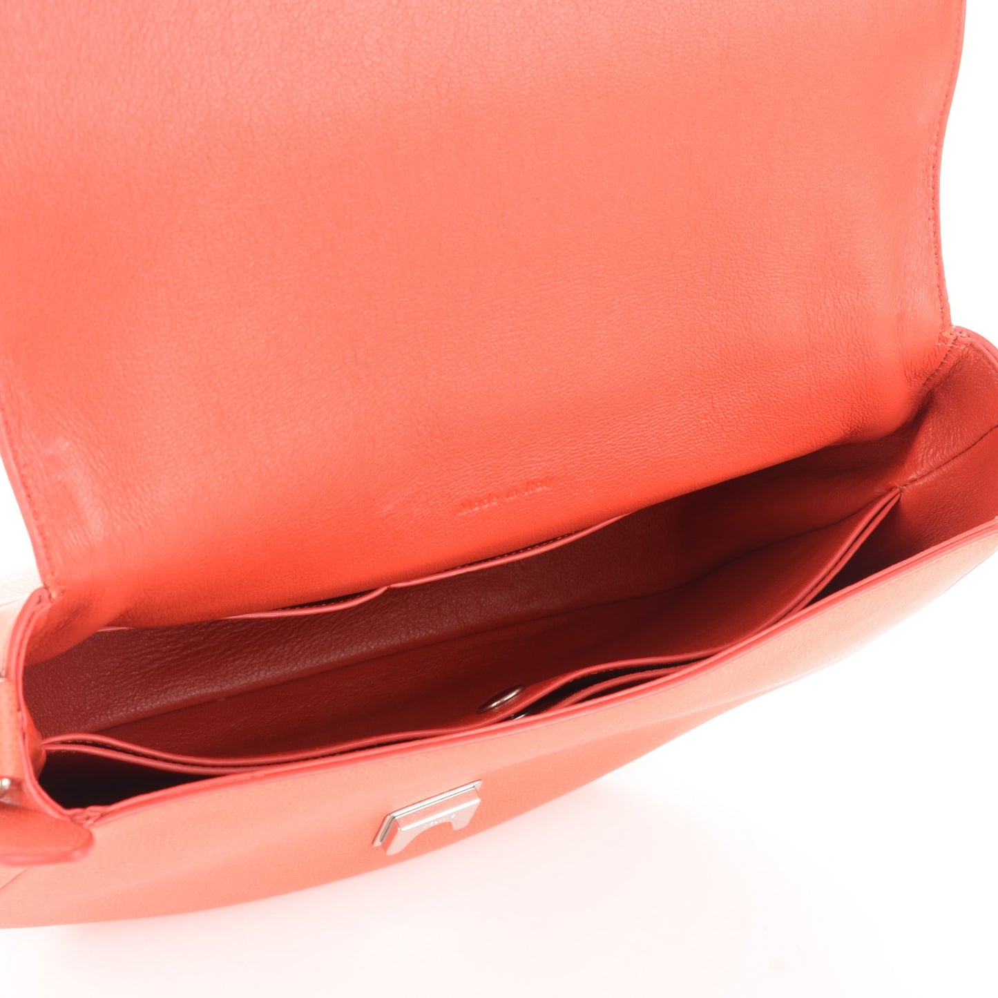 Grained Calfskin Trotteur Messenger Coral