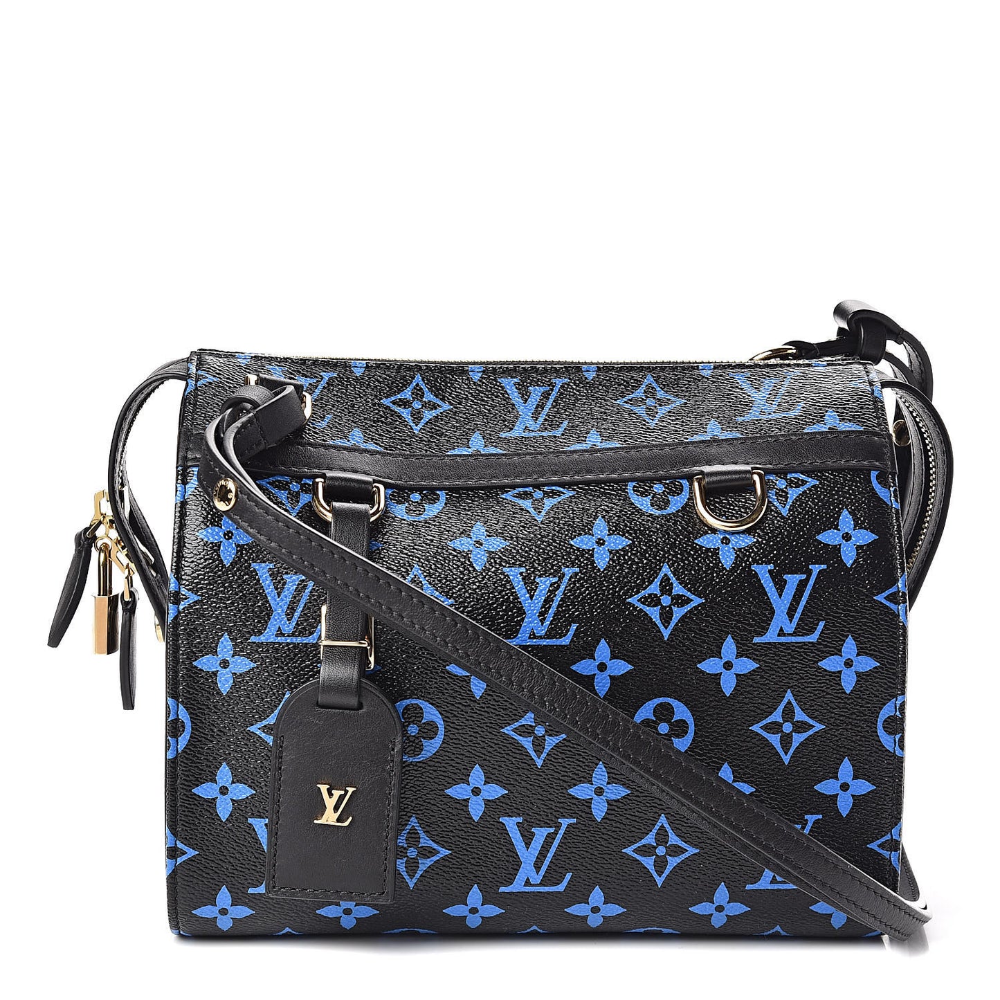 Colored Monogram Speedy Amazon PM Blue Black
