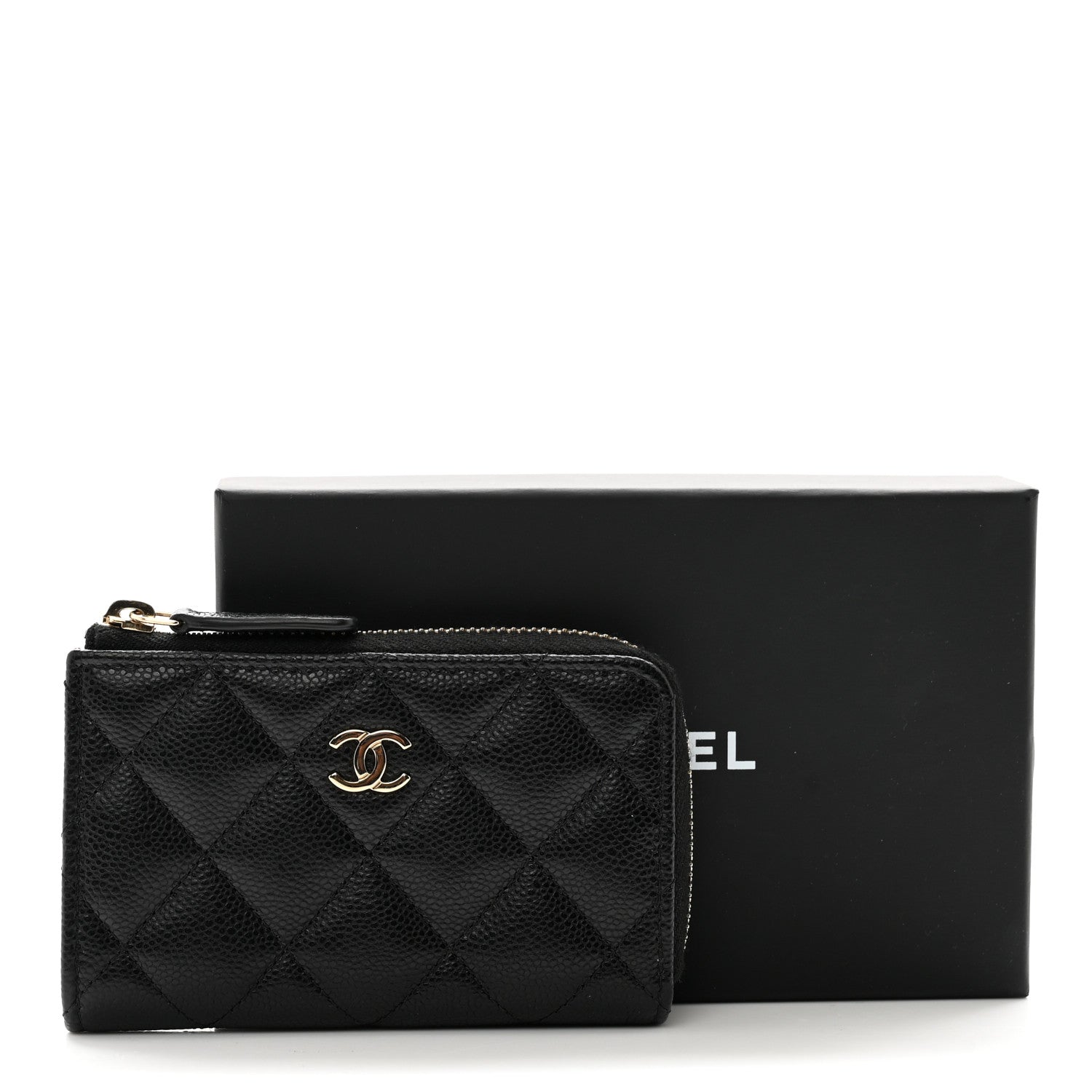 Chanel Caviar Quilted Zipped Key Holder Case Black 8 of 8