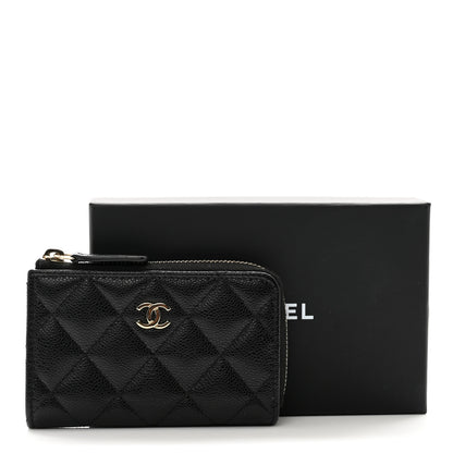 Chanel Caviar Quilted Zipped Key Holder Case Black 8 of 8