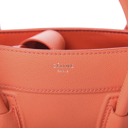 Celine Grained Calfskin Medium Phantom Luggage Coral 7 of 10