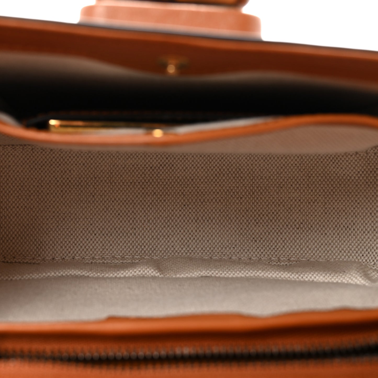 Boarded Dyana Lux Calfskin Web Small Bamboo 1947 Top Handle Bag Brown