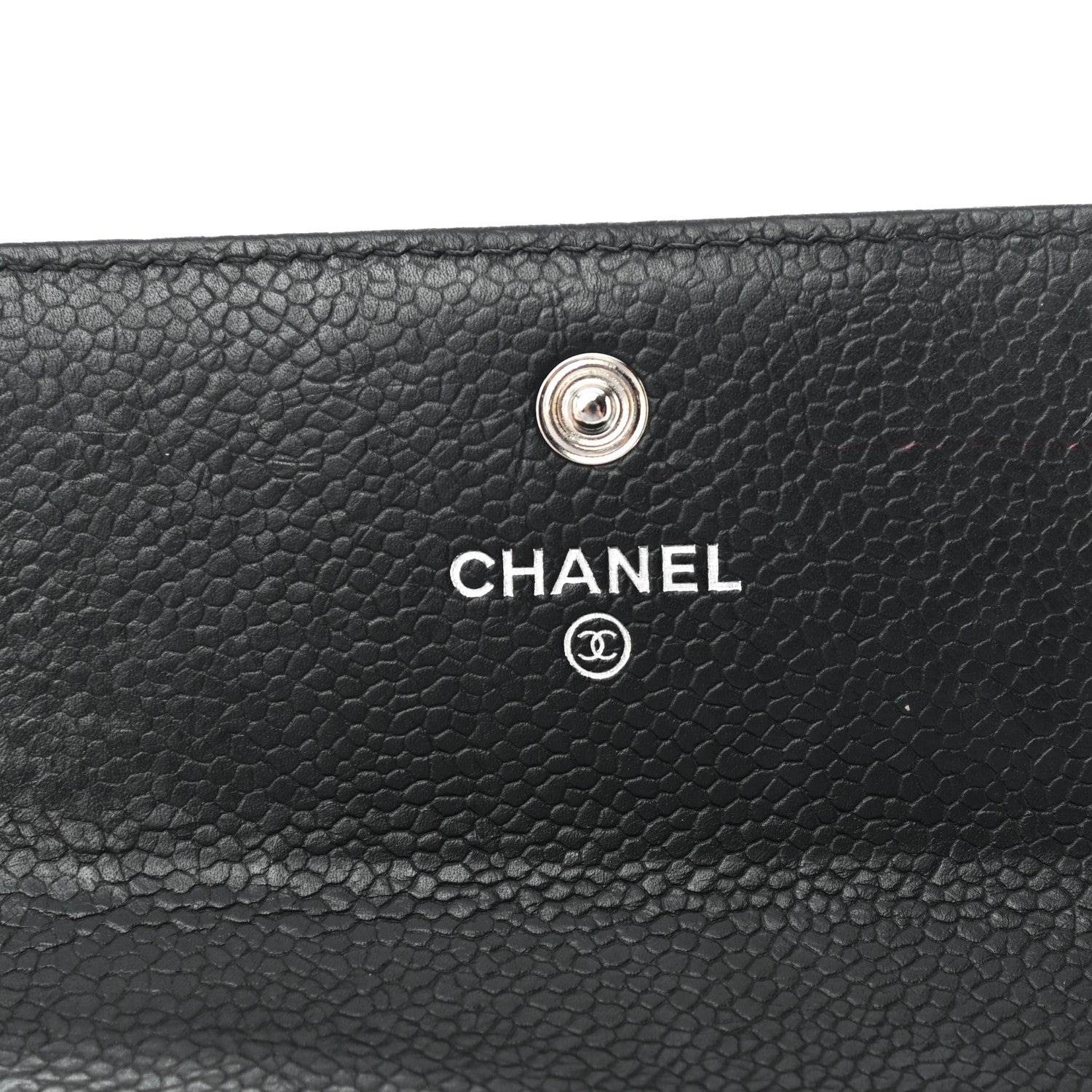 Chanel Caviar Chevron Quilted Medium Boy Flap Wallet Black 6 of 11