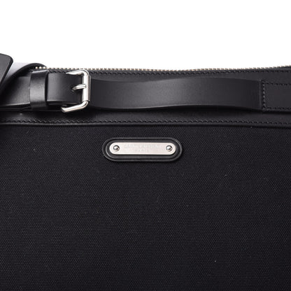 Saint Laurent Canvas Calfskin Belted Flat Messenger Bag Black 10 of 10