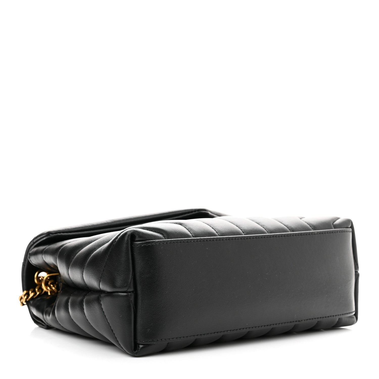 Saint Laurent Calfskin Y Quilted Monogram Small Loulou Chain Satchel Black 4 of 11