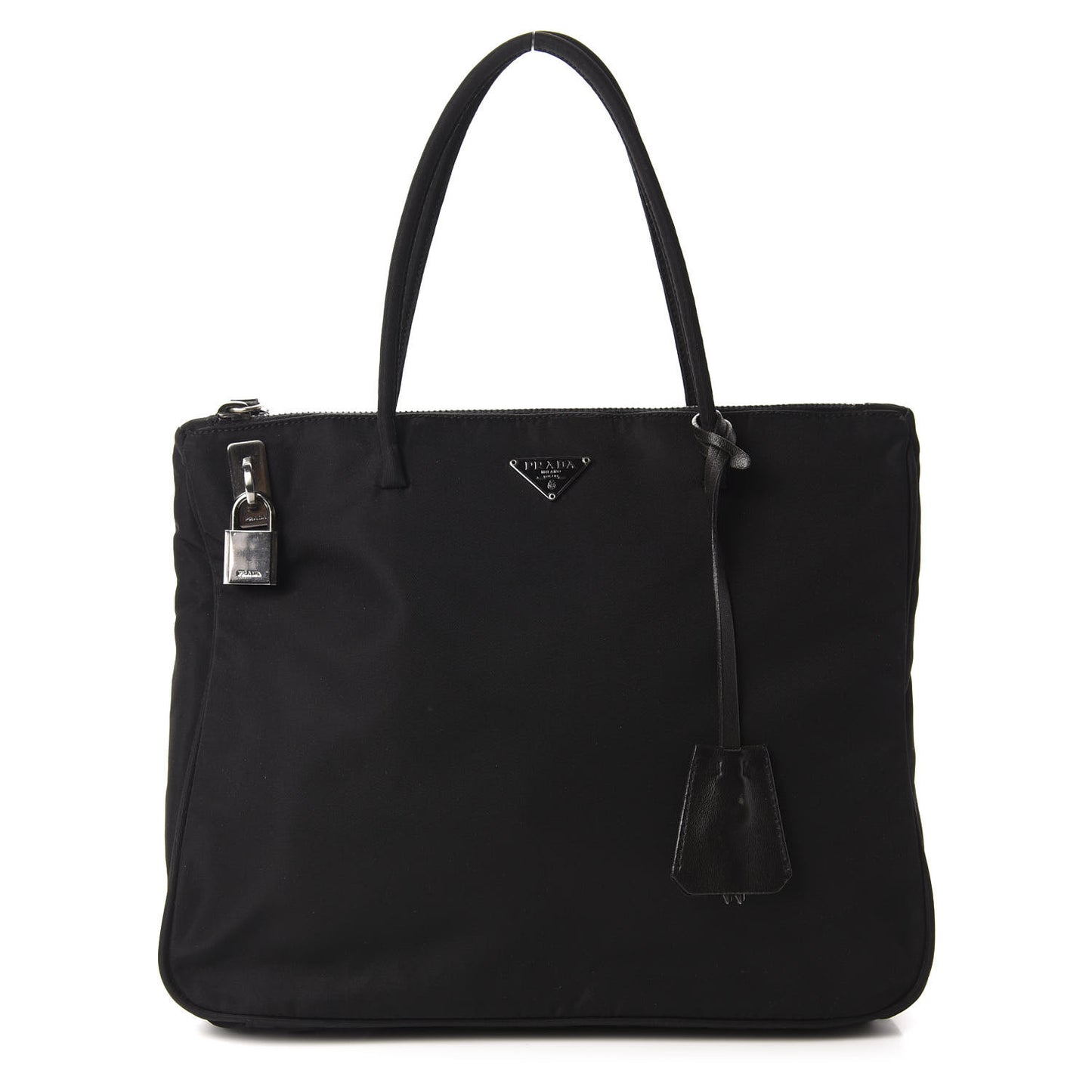 Tessuto Nylon Lock Shoulder Bag Black