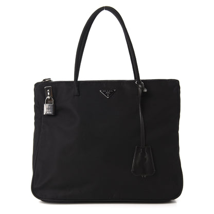 Prada Tessuto Nylon Lock Shoulder Bag Black 1 of 10