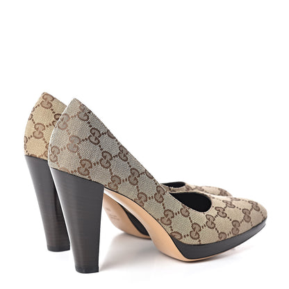 Gucci Monogram Pumps 8 Brown 4 of 12