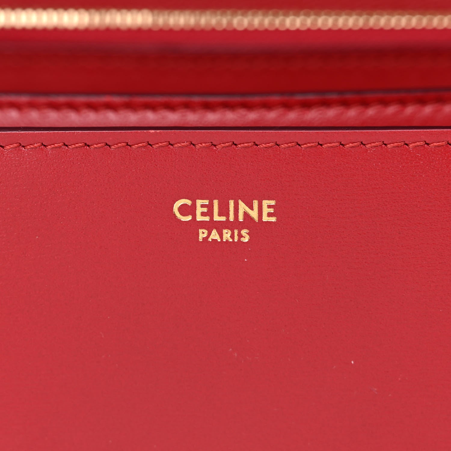 Celine Box Calfskin Medium Classic Box Flap Bag Red 6 of 13