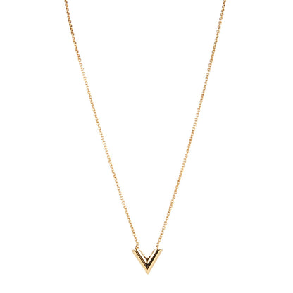 Louis Vuitton Essential V Necklace Gold 1 of 6