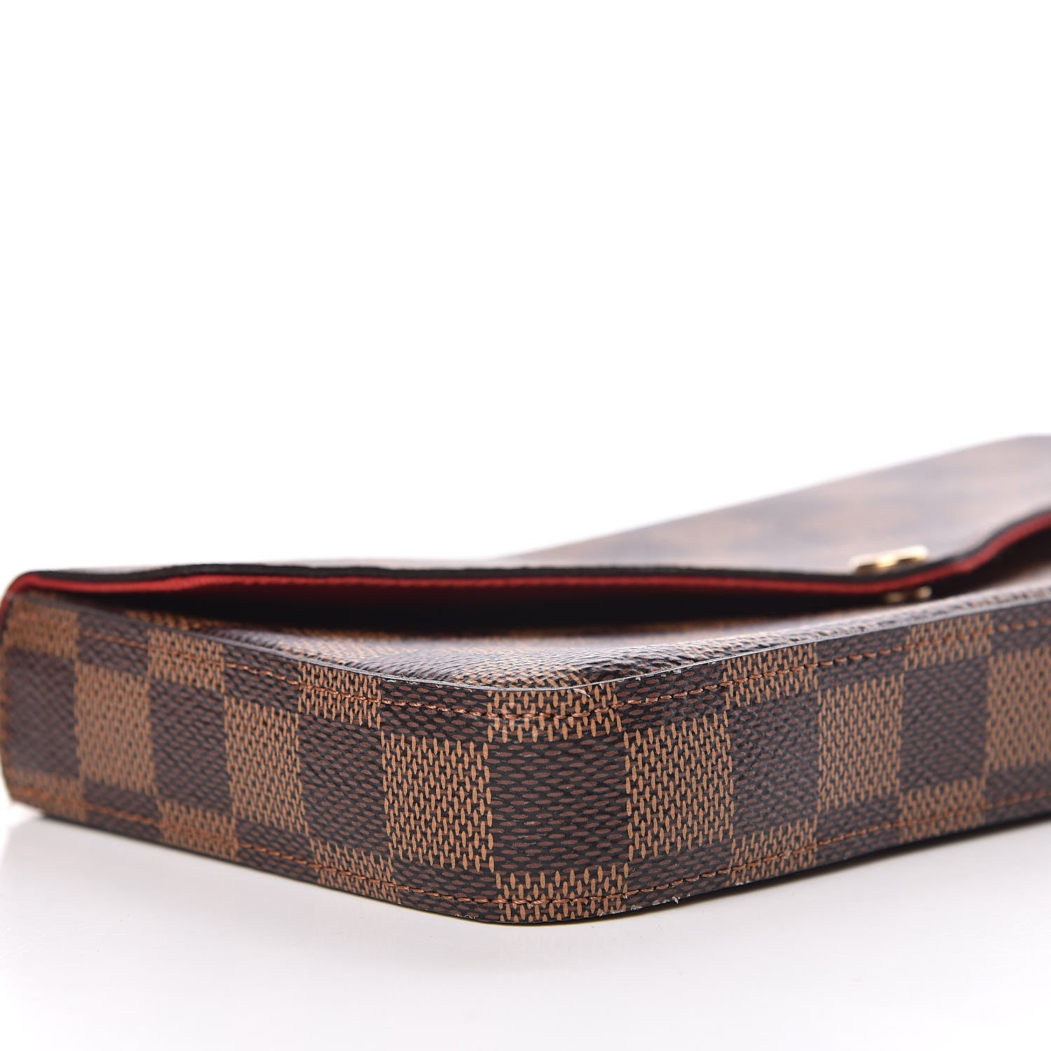 Louis Vuitton Damier Ebene Pochette Felicie Chain Wallet 7 of 15