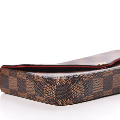 Louis Vuitton Damier Ebene Pochette Felicie Chain Wallet 7 of 15
