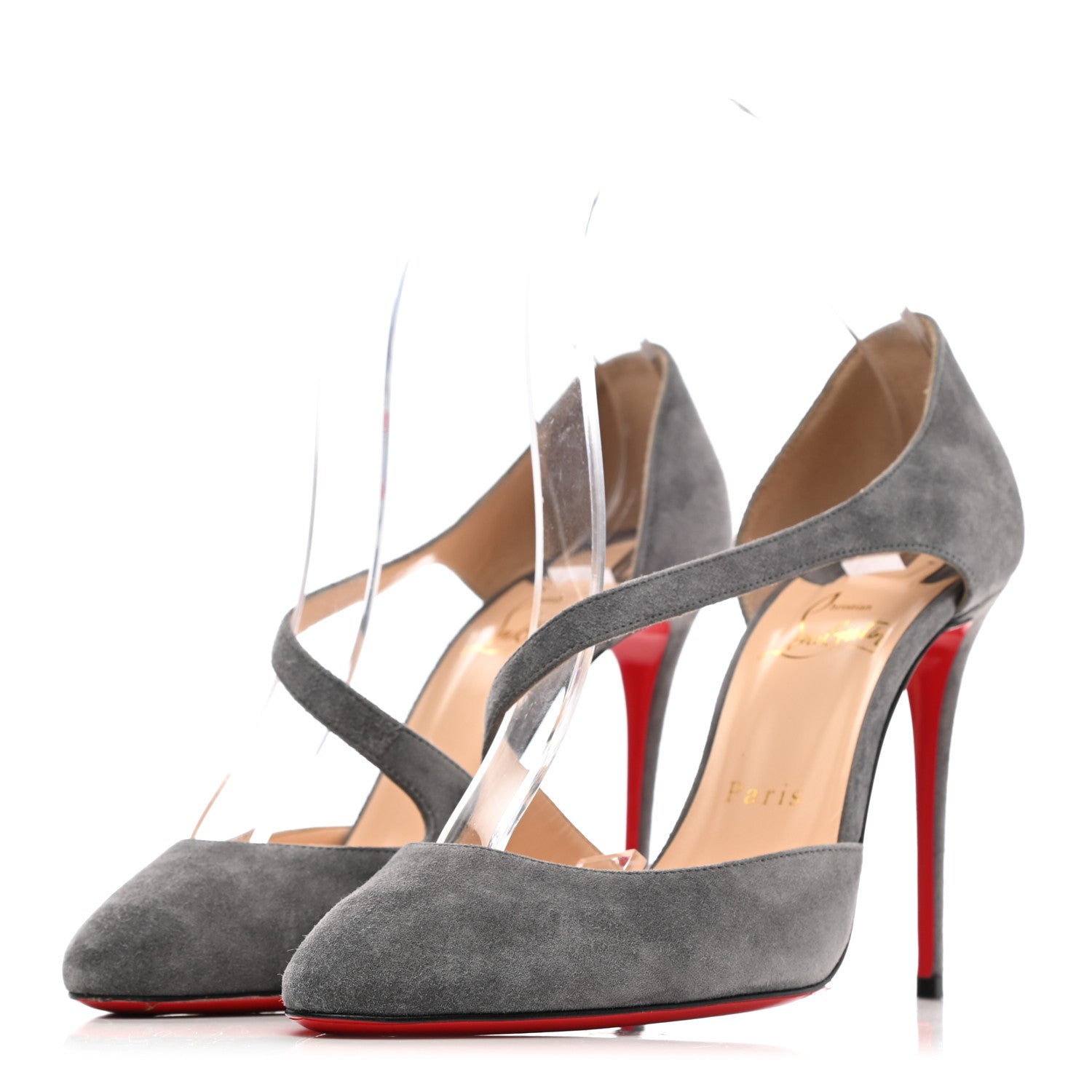 Christian Louboutin Veau Velours Catchy One 100 Pumps 38 Shadow 3 of 11