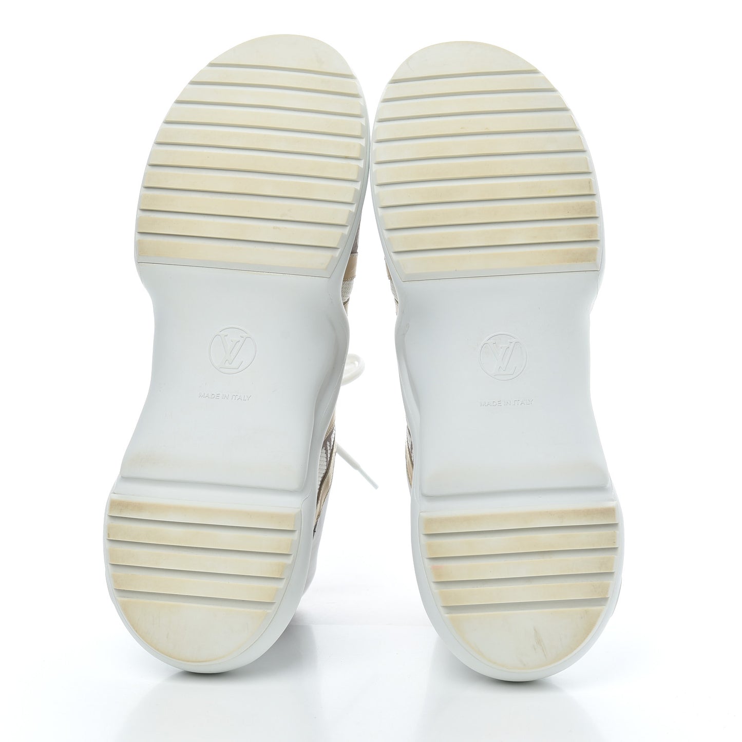 Calfskin Technical Nylon LV Archlight Sneakers 42 White Beige