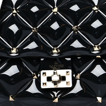 Valentino Garavani PVC Candystud Top Handle Bag Black White 9 of 9