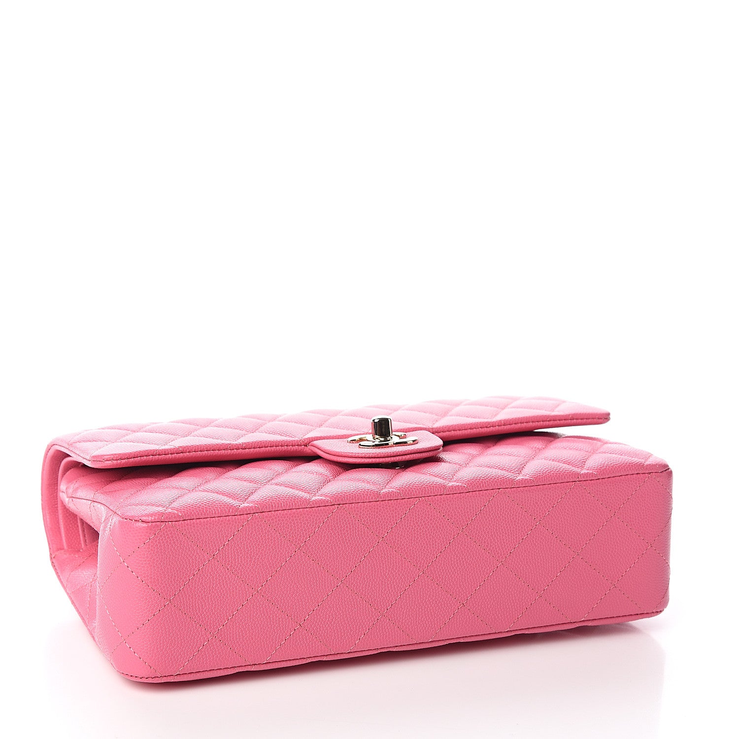 Chanel Caviar Quilted Medium Double Flap Pink 3 of 12