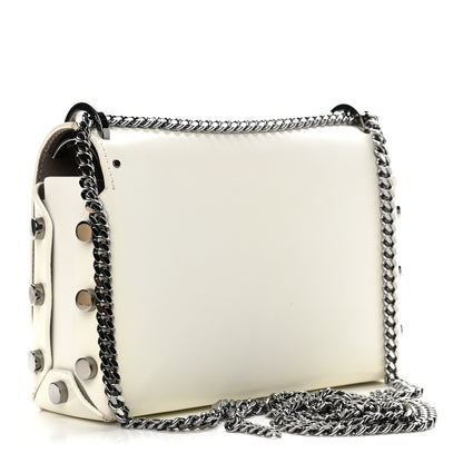 Jimmy Choo Smooth Calfskin Lockett Petite Shoulder Bag White 3 of 9