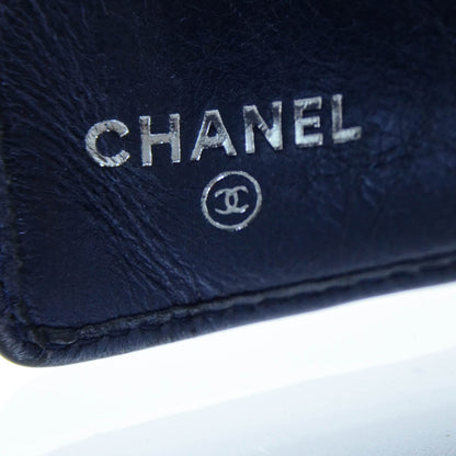 Chanel Metallic Calfskin Quilted Cambon Yen Wallet Blue 4 of 7