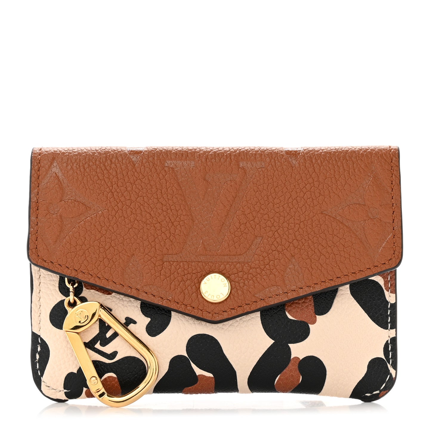 Empreinte Monogram Giant Wild At Heart Key Pouch Caramel