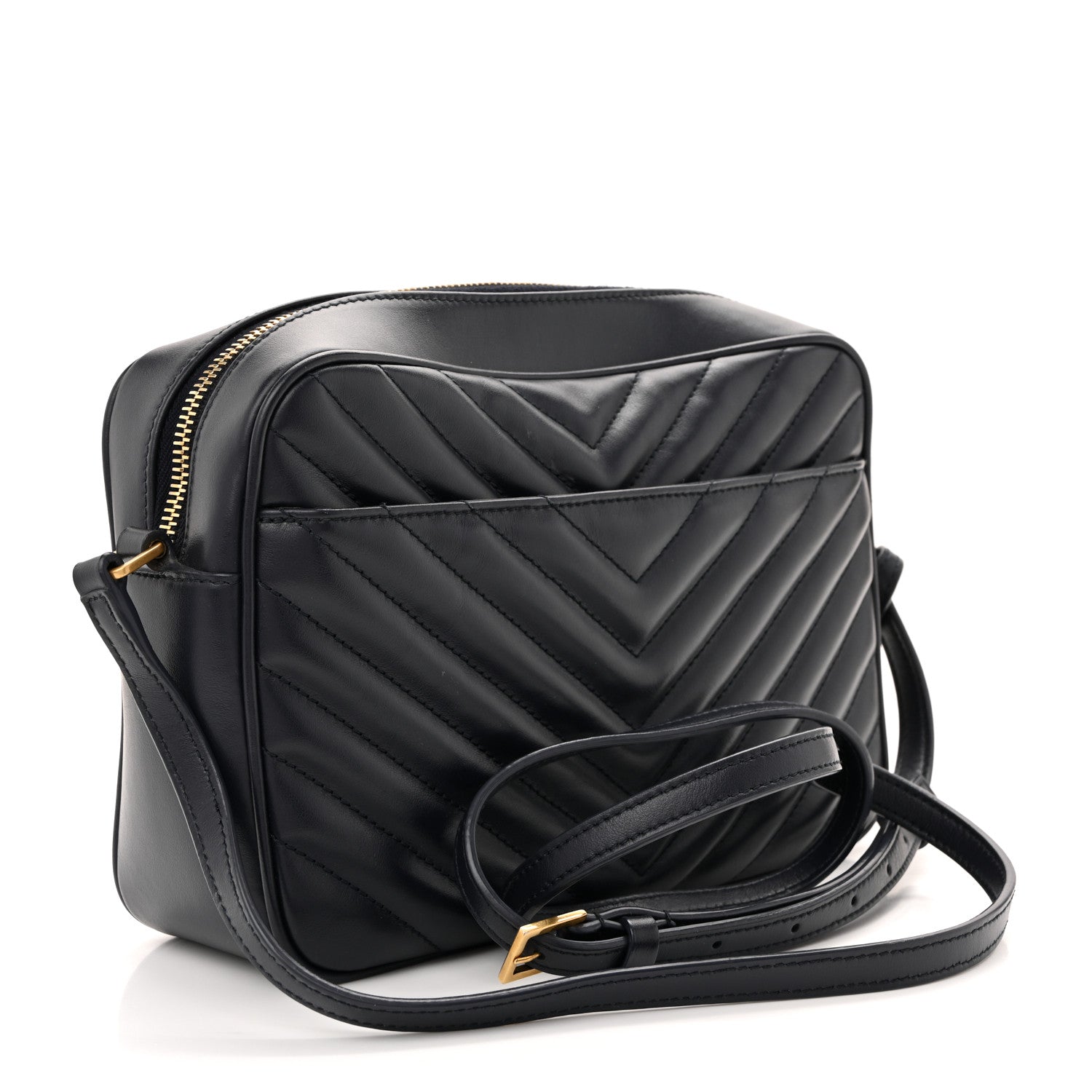 Saint Laurent Calfskin Matelasse Monogram Lou Camera Bag Deep Marine 2 of 11