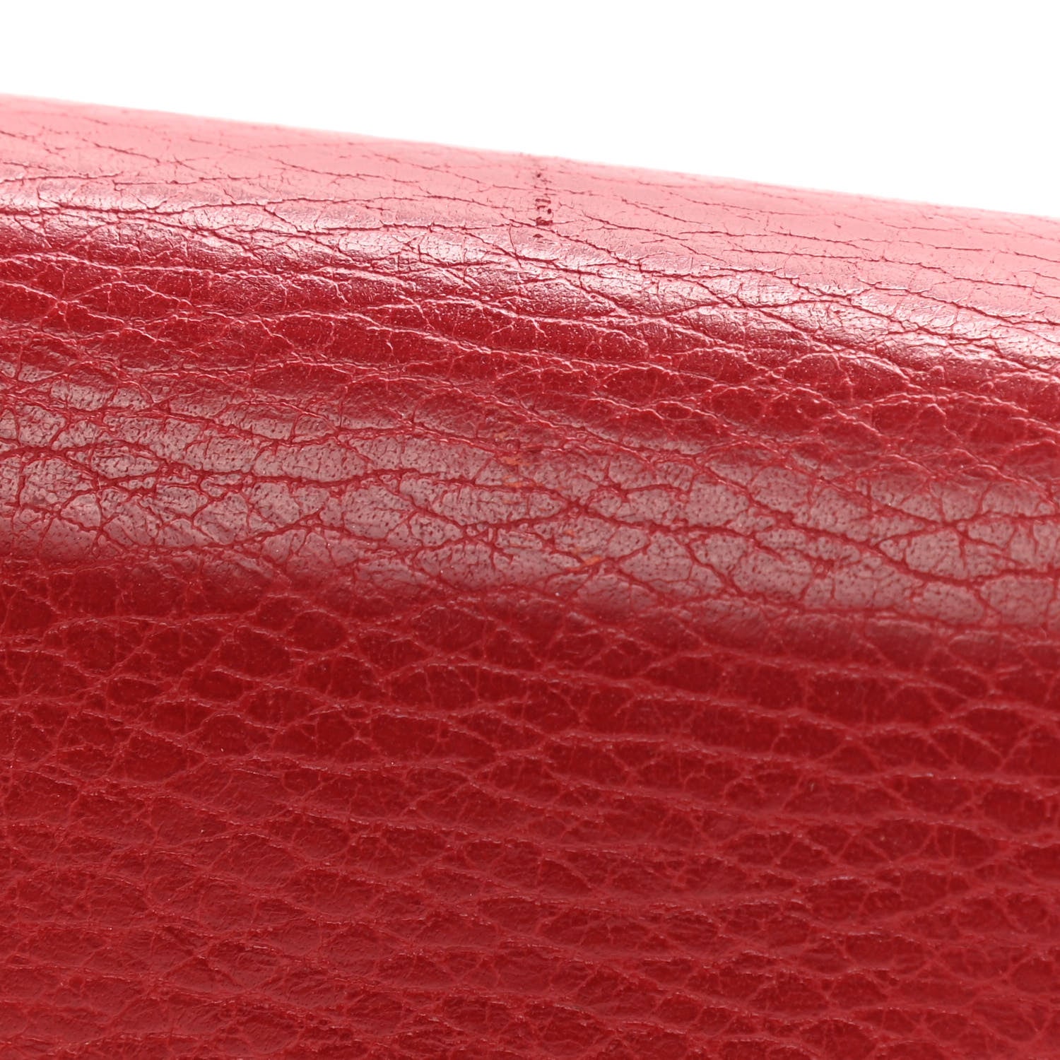 Gucci Dollar Calfskin Petite GG Marmont Wallet Chain Bag Hibiscus Red 13 of 14