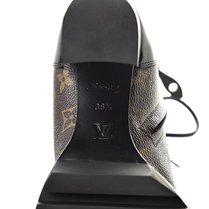 Louis Vuitton Patent Calfskin Monogram Star Trail Ankle Boots 38.5 Black 6 of 7