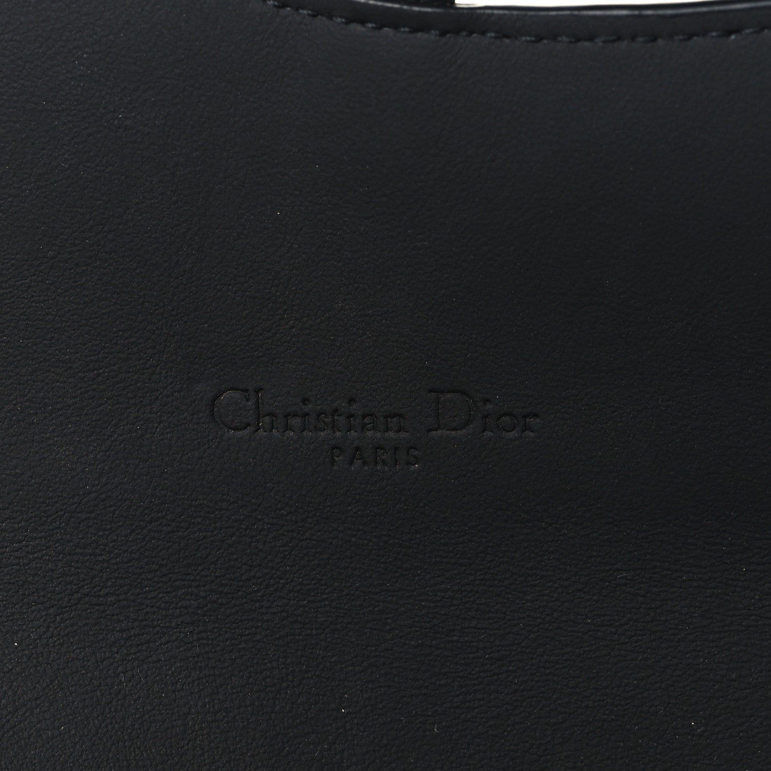 Christian Dior Ultra Matte Calfskin Saddle Chain Wallet Pouch Black 7 of 9