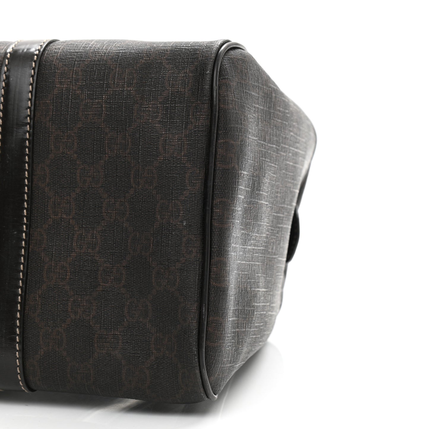 GG Supreme Monogram Medium Boston Dark Brown
