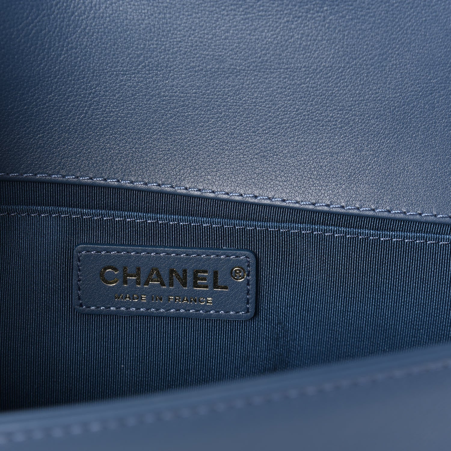 Chanel Calfskin Quilted Medium Top Handle Boy Flap Blue 6 of 9