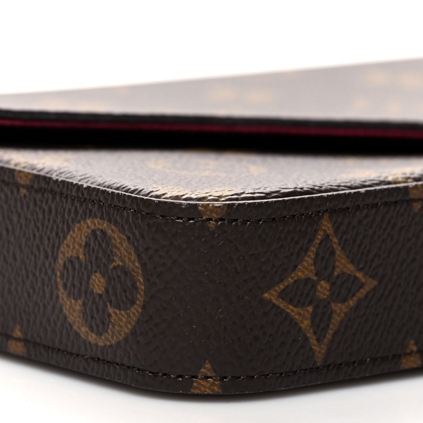 Monogram Pochette Felicie Chain Wallet Fuchsia