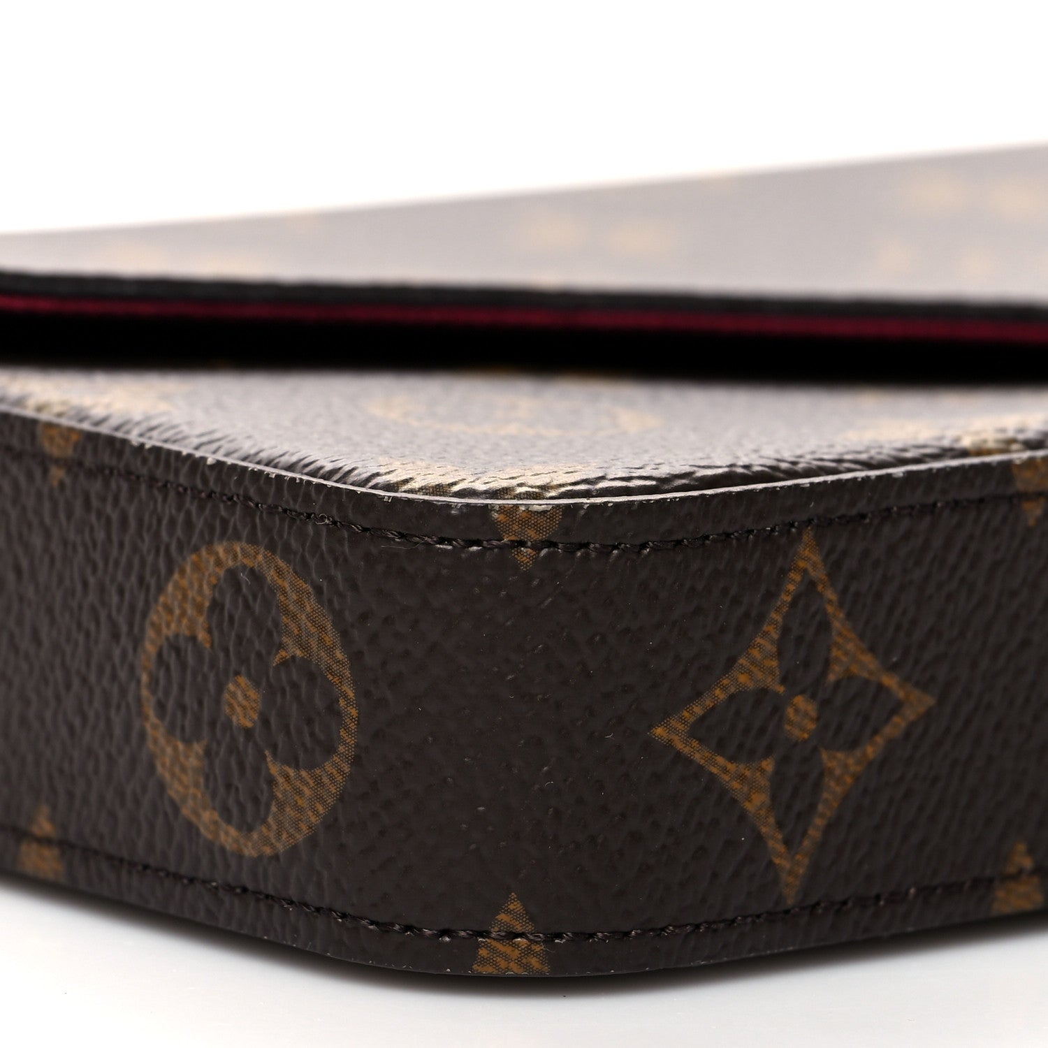 Louis Vuitton Monogram Pochette Felicie Chain Wallet Fuchsia 11 of 13