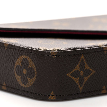 Louis Vuitton Monogram Pochette Felicie Chain Wallet Fuchsia 11 of 13
