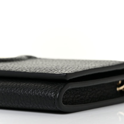 Salvatore Ferragamo Calfskin City Wallet On Chain Black 7 of 8