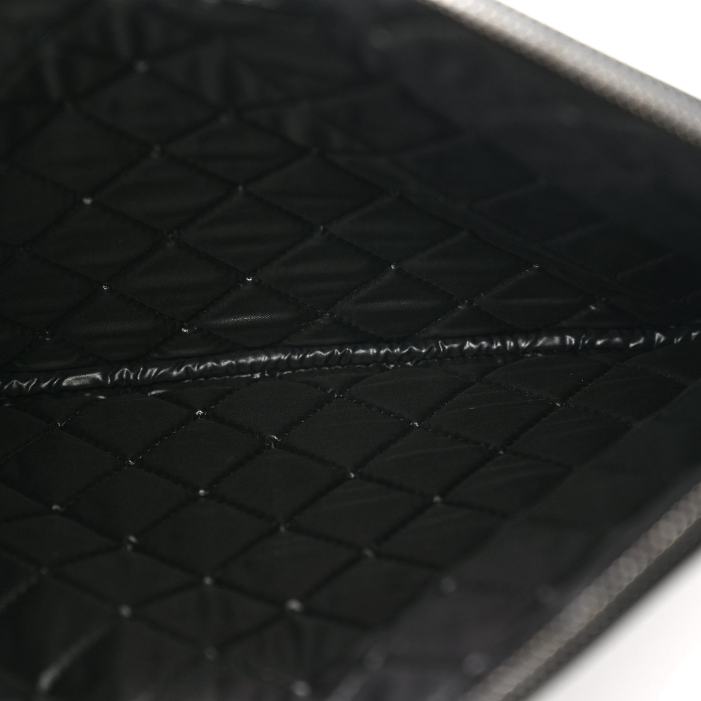 Lambskin Quilted Medium Boy Cosmetic Case Black