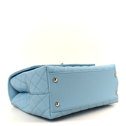 Chanel Caviar Quilted Small Coco Chain Handle Flap Light Blue 4 of 12