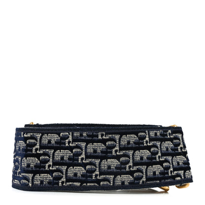 Christian Dior Velvet Oblique Shoulder Strap Blue 2 of 5
