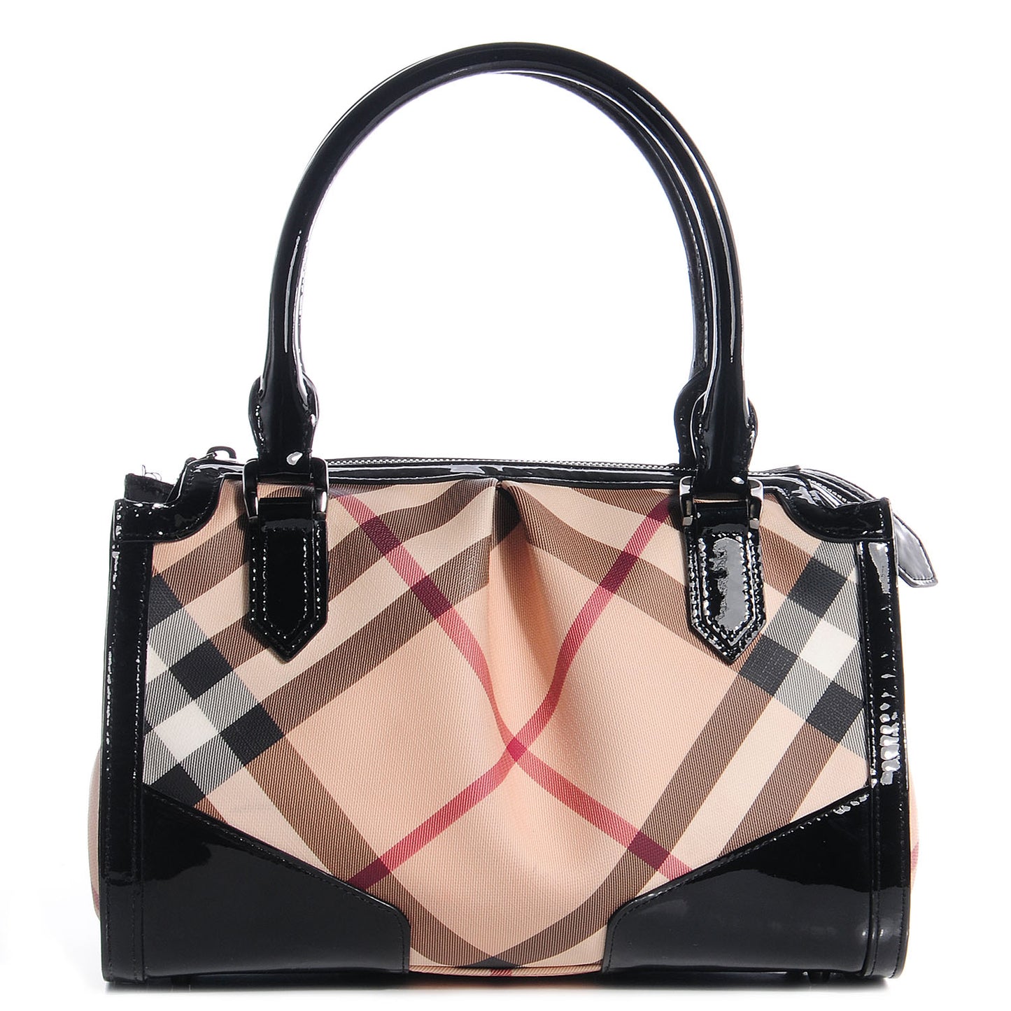 Patent Supernova Check Pilgrim Tote Black
