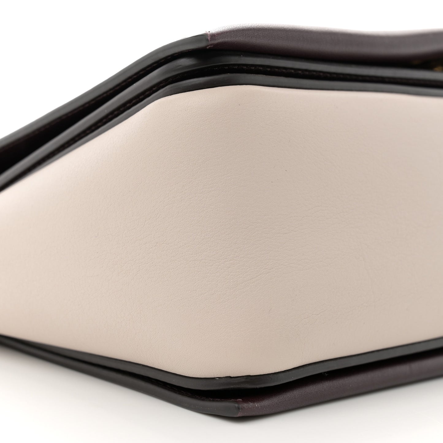 Shiny Smooth Calfskin Medium Frame Shoulder Bag Velvet Desert