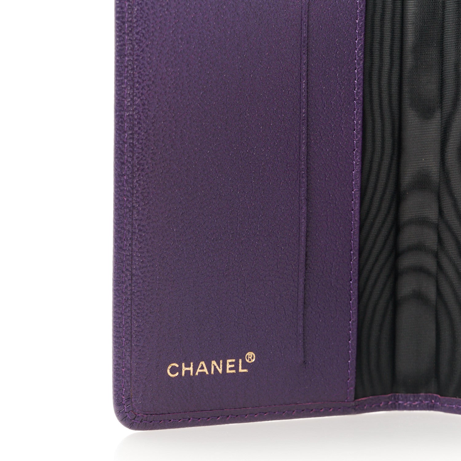 Chanel Goatskin Card Holder Wallet Purple 6 of 8