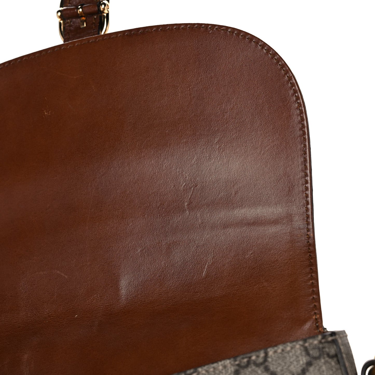 GG Supreme Monogram Small Messenger Shoulder Bag Beige Cuir