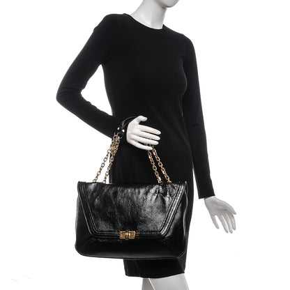 Lanvin Patent Chain Shoulder Bag Black 2 of 8