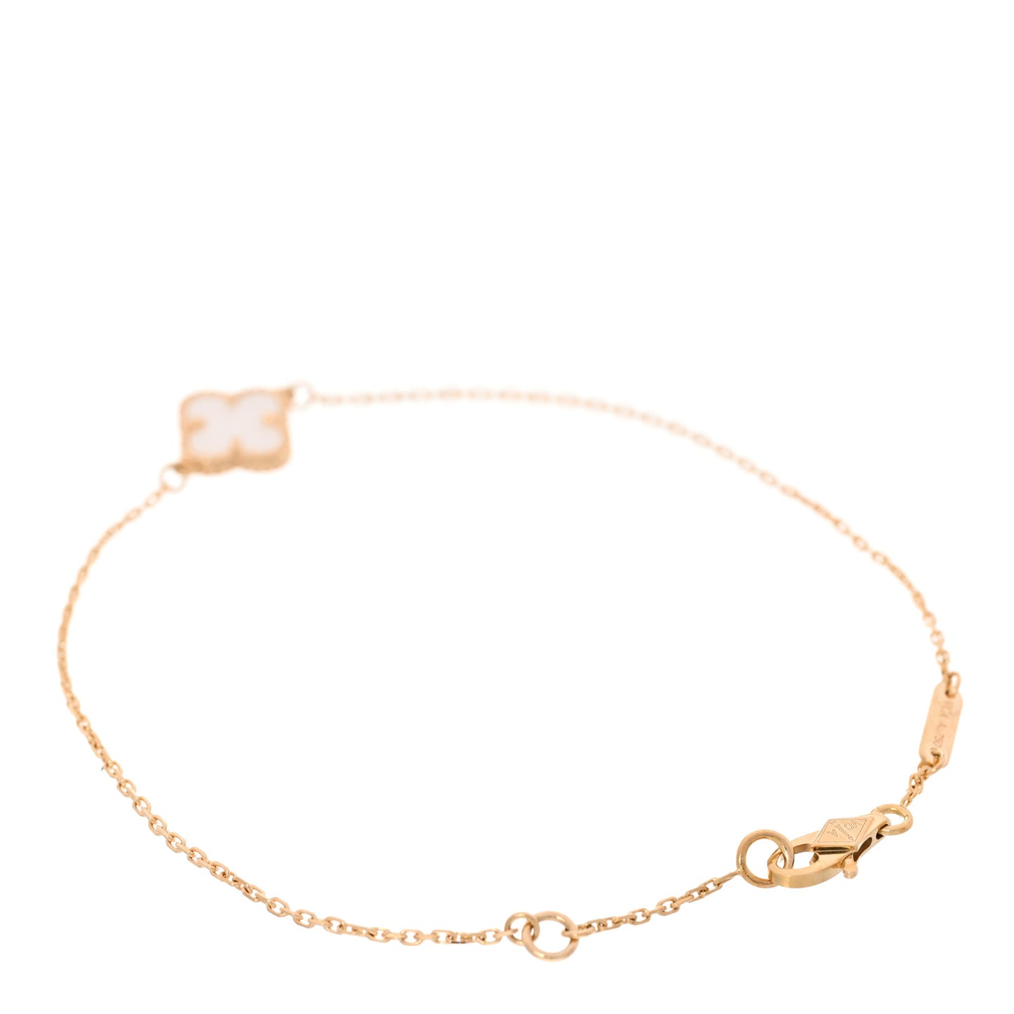 18K Yellow Gold Mother of Pearl Sweet Alhambra Bracelet