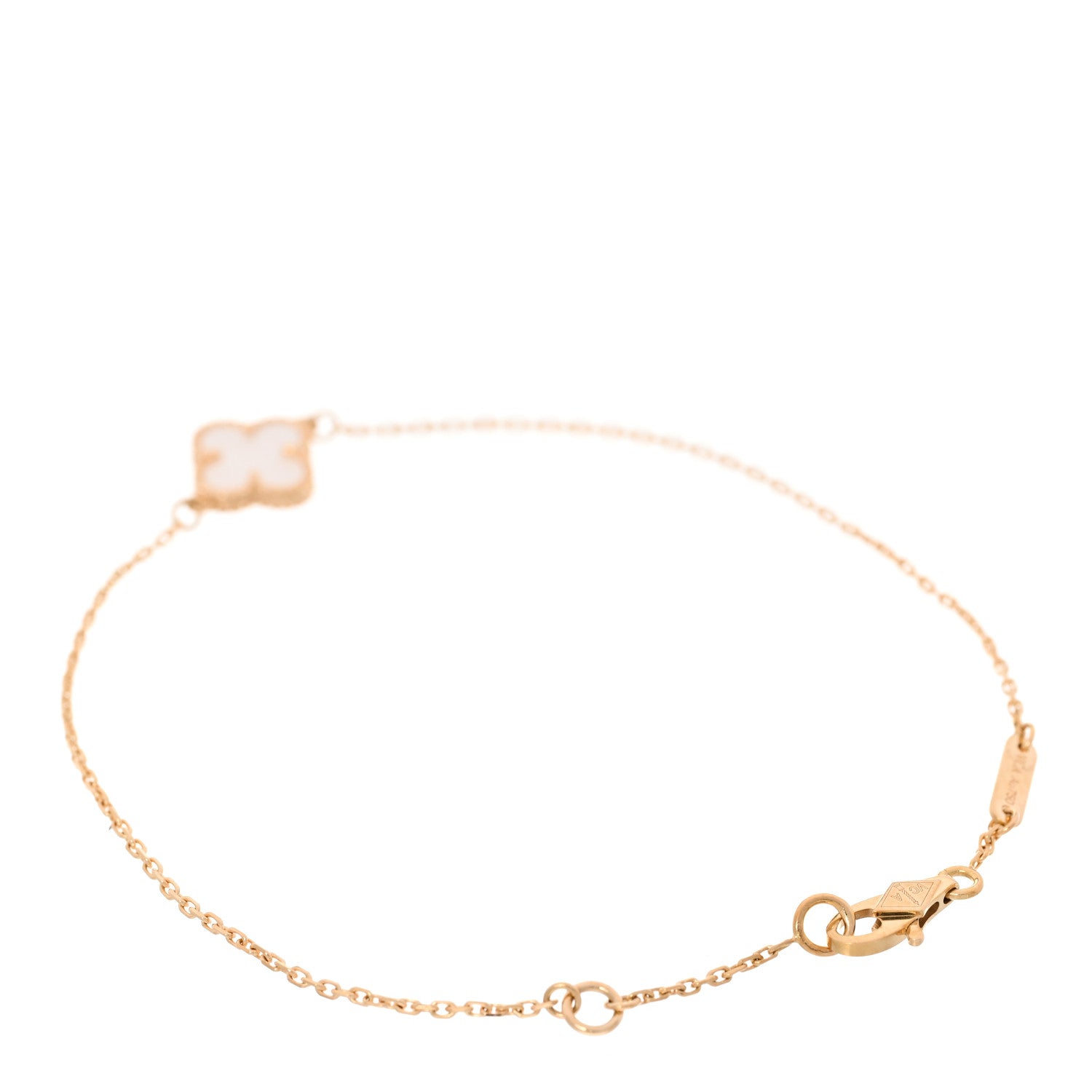 Van Cleef & Arpels 18K Yellow Gold Mother of Pearl Sweet Alhambra Bracelet 2 of 5