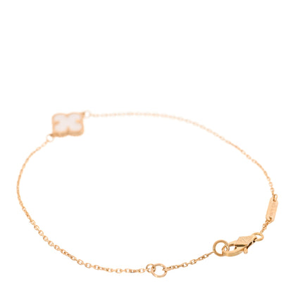 Van Cleef & Arpels 18K Yellow Gold Mother of Pearl Sweet Alhambra Bracelet 2 of 5