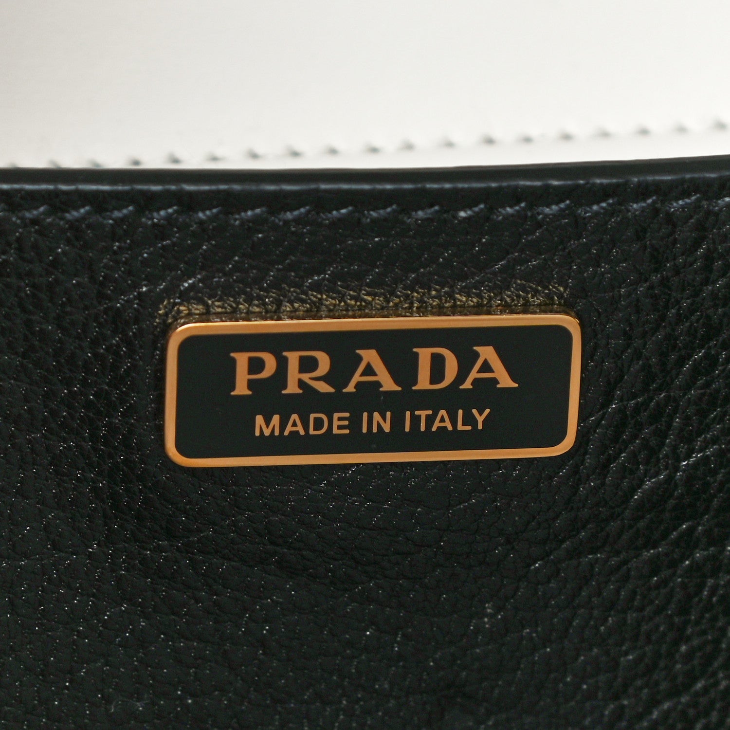 Prada City Calf Saffiano Large Cahier Bag White Black 6 of 10
