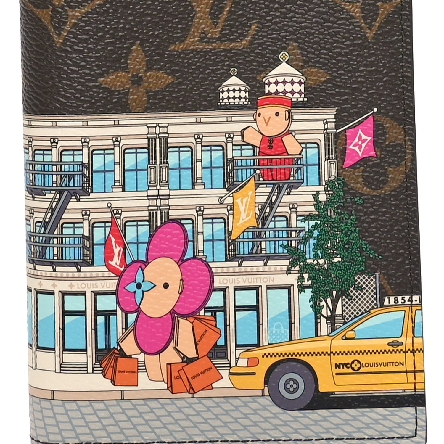 Louis Vuitton Monogram 2022 Christmas Animation New York Soho Passport Cover Yellow 7 of 8
