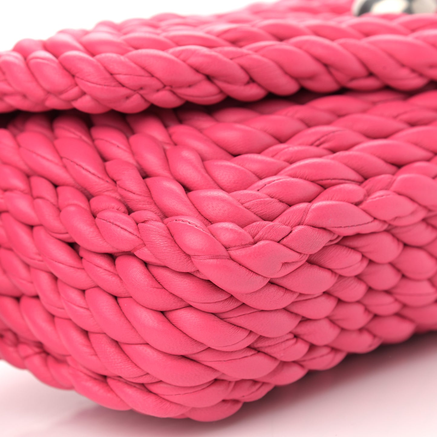 Lambskin Torchon Tasseled Twisted Shoulder Bag Lollipop